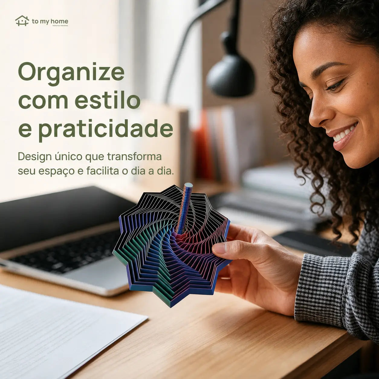 Brinquedo fidget estrela 3D com espiral hipnótica e cabo, experiência sensorial antistresse para usar no trabalho, nos estudos e em casa