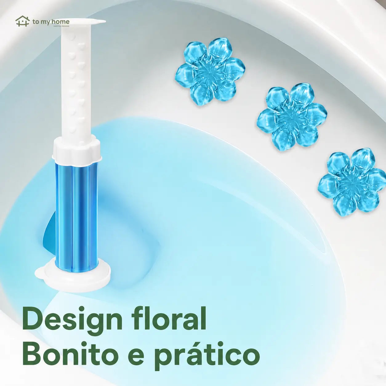 Gel limpador para vaso sanitário com fragrância natural e 84 flores adesivas para banheiros residenciais e comerciais