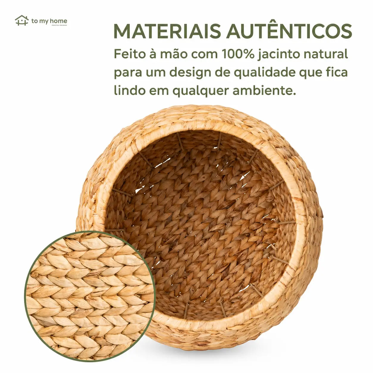 Cesto organizador com tampa em fibra natural trançada, estrutura metálica e armazenamento discreto para sala, quarto, brinquedos, mantas e roupas