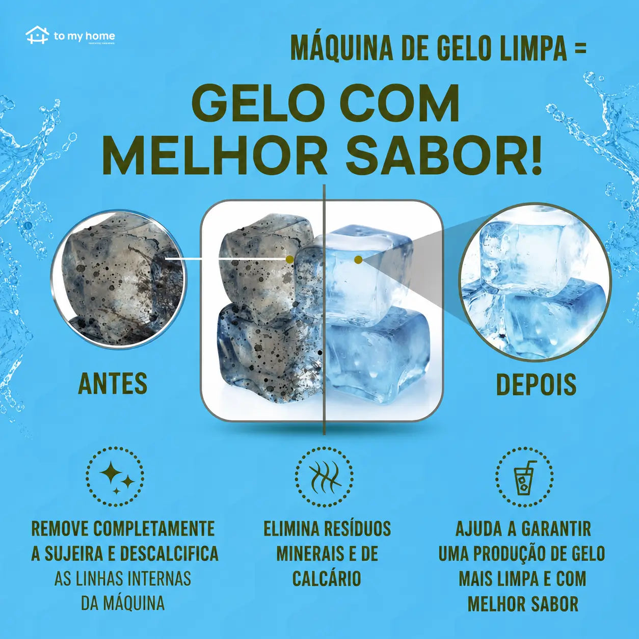 Kit com 24 tabletes limpadores para máquina de gelo, desincrustante sem perfume com ácido cítrico, para modelos portáteis e comerciais diversos