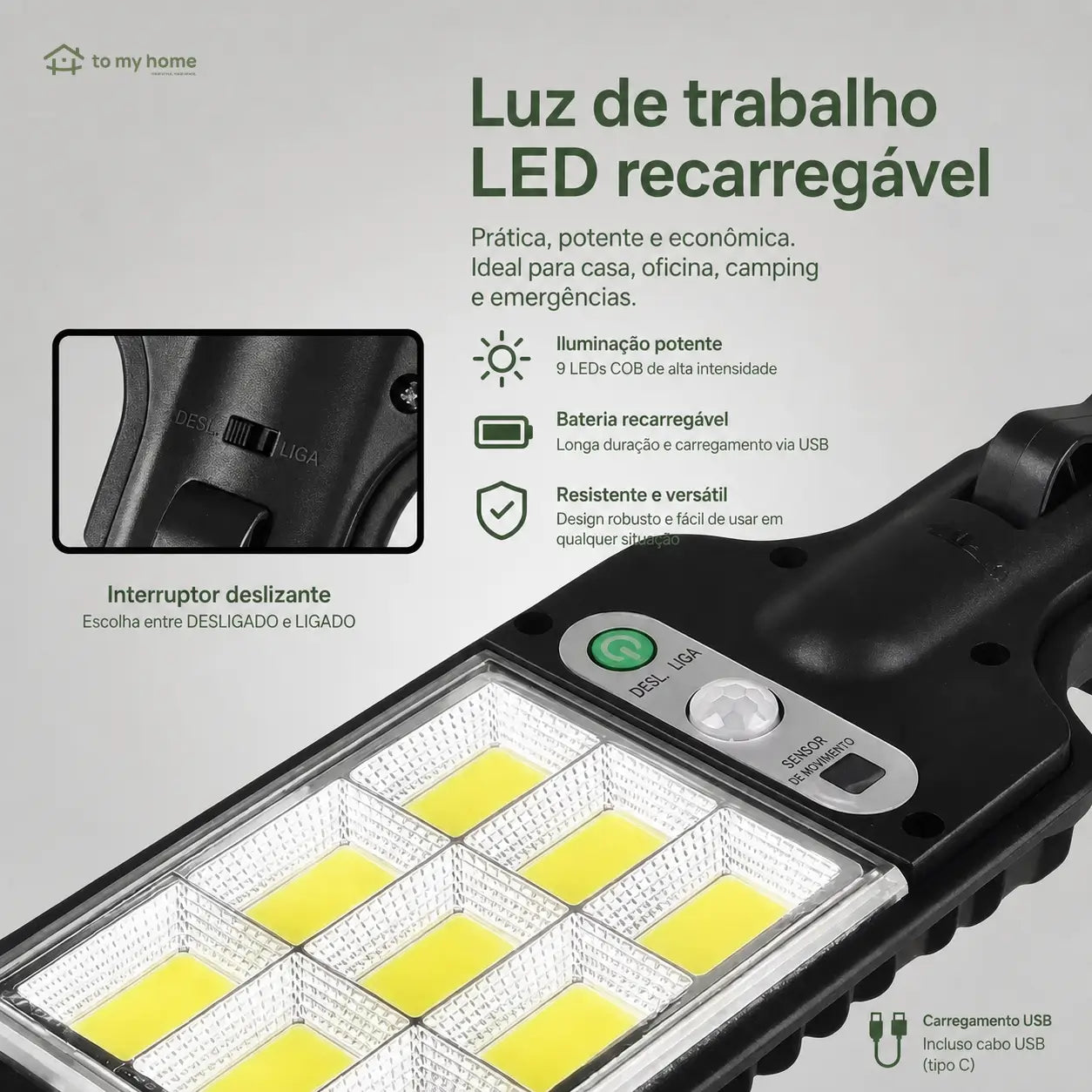 Kit 4 luminárias solares LED para área externa com sensor de presença, controle remoto e 3 modos para quintal e garagem