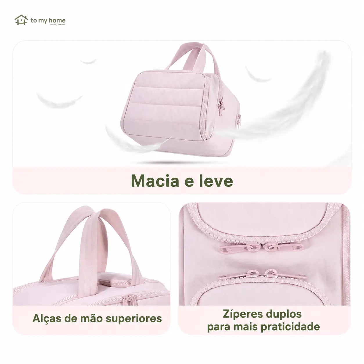 Necessaire de viagem impermeável 4 em 1 com grande capacidade para cosméticos, higiene pessoal e acessórios femininos na mala de mão