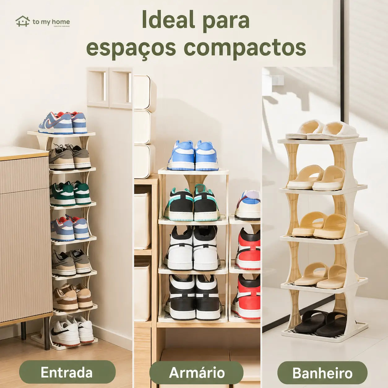 Organizador de sapatos vertical com prateleiras ajustáveis, sapateira economiza espaço para quarto, banheiro, garagem ou escritório e montagem prática sem ferramentas