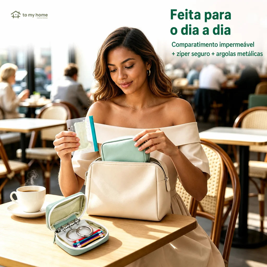 Organizador de remédios impermeável com 14 envelopes para viagem