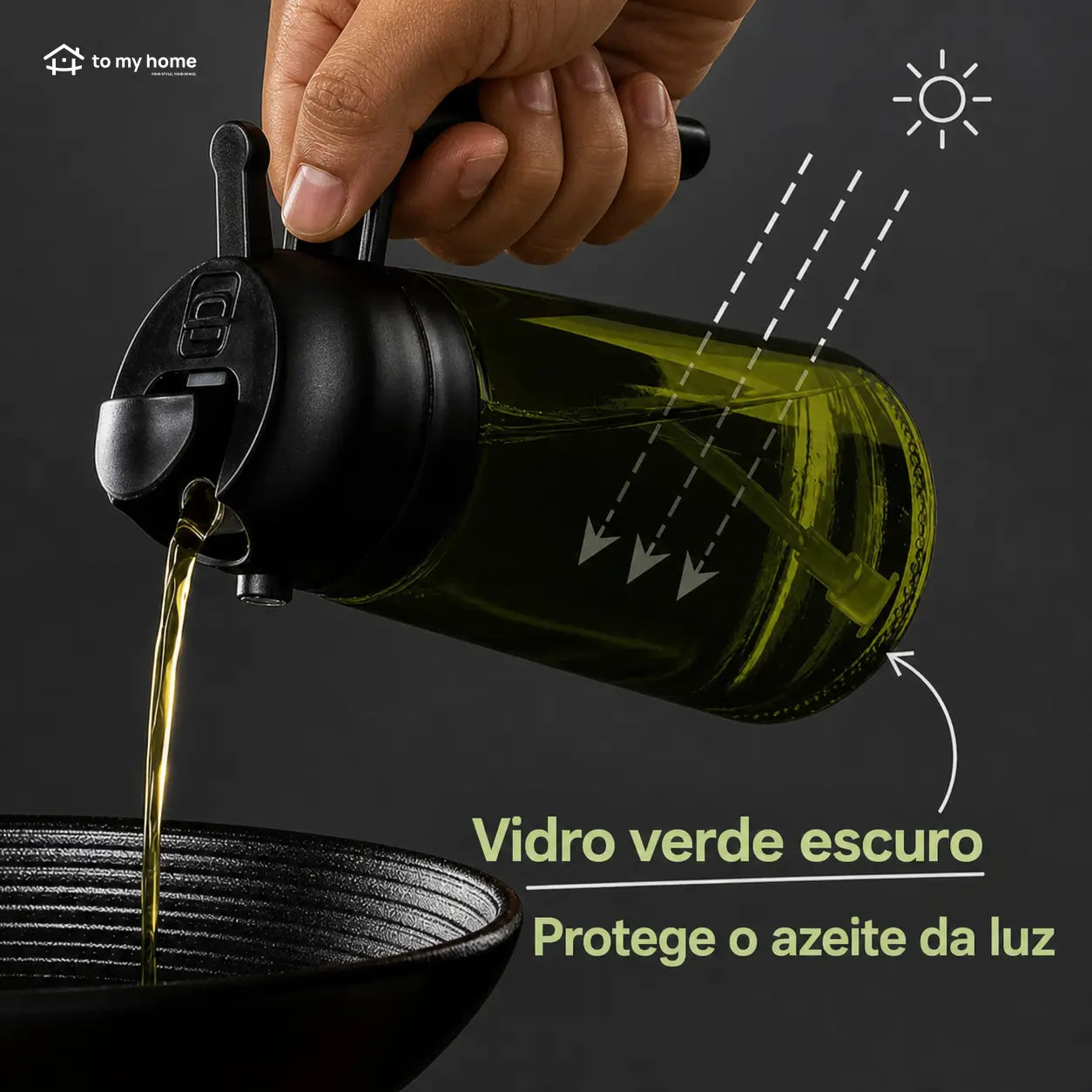 Kit com 2 dosadores borrifadores de óleo em vidro BPA-free 470 ml para cozinhar com mais controle e menos bagunça na rotina diária