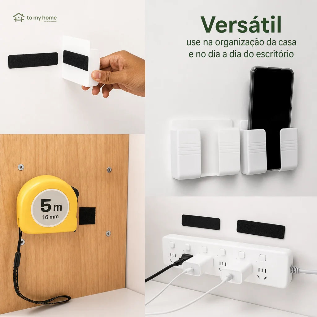 Fita dupla face autoadesiva tipo velcro, reutilizável e resistente à água, para quadros, cabos, parede e projetos DIY em casa