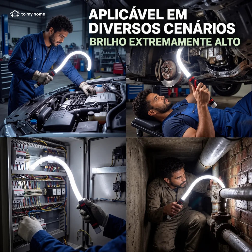 Lanterna LED flexível com ímã e 3 níveis de brilho