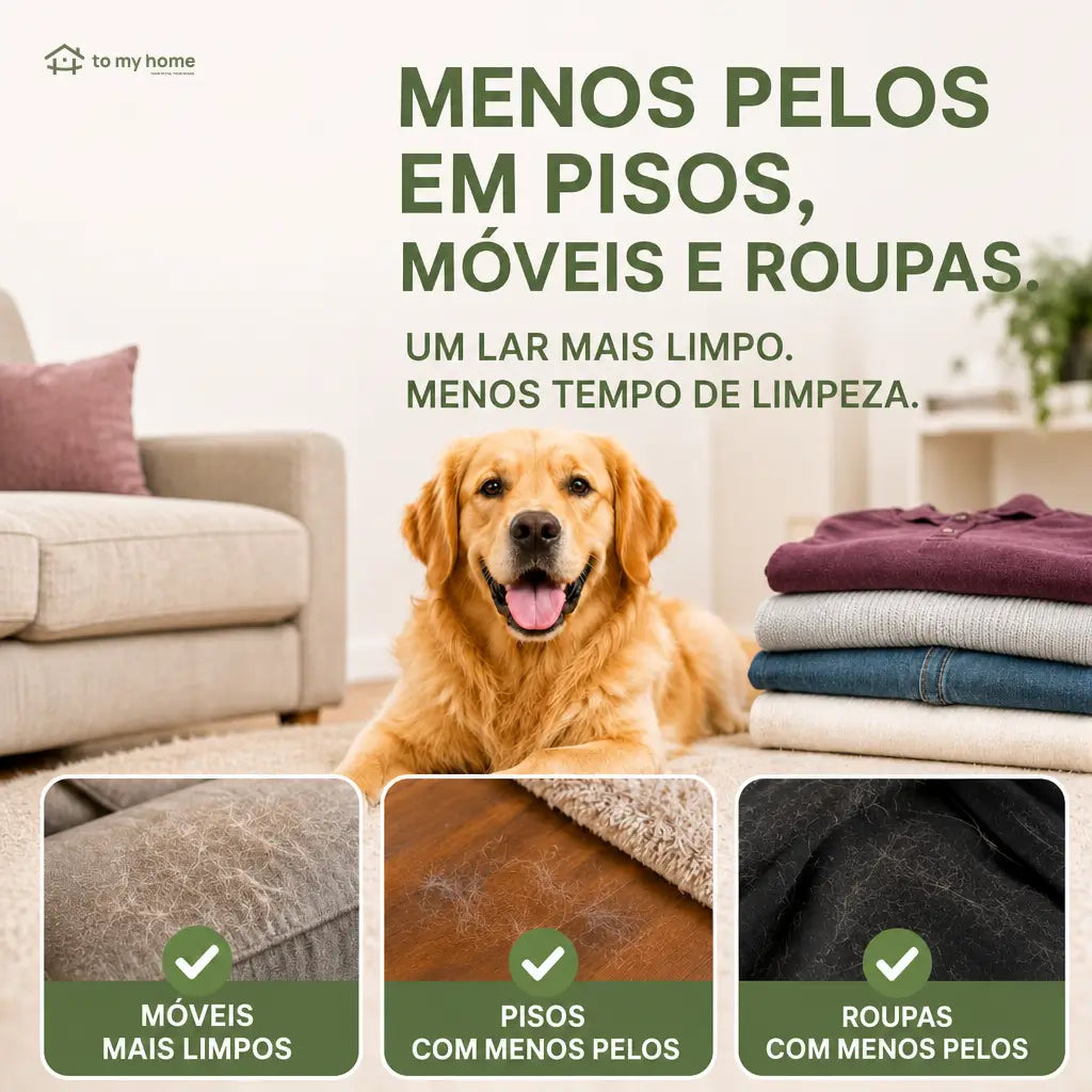 Escova removedora de pelos 15 cm com lâmina inox e cabo de madeira para cães, gatos, sofás, tapetes e caminhas