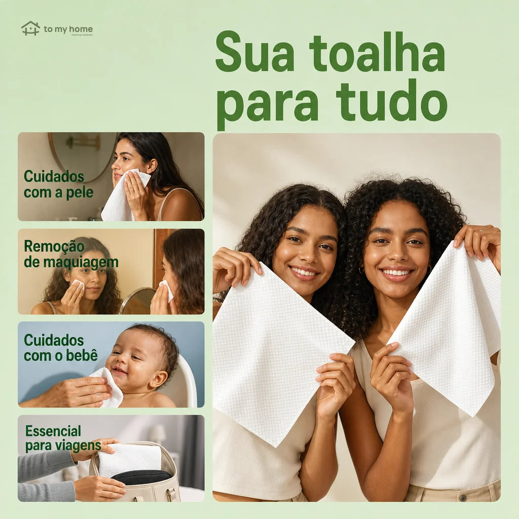 Toalhas faciais descartáveis ultramacias sem fragrância, biodegradáveis e absorventes para limpeza diária, maquiagem e pele sensível
