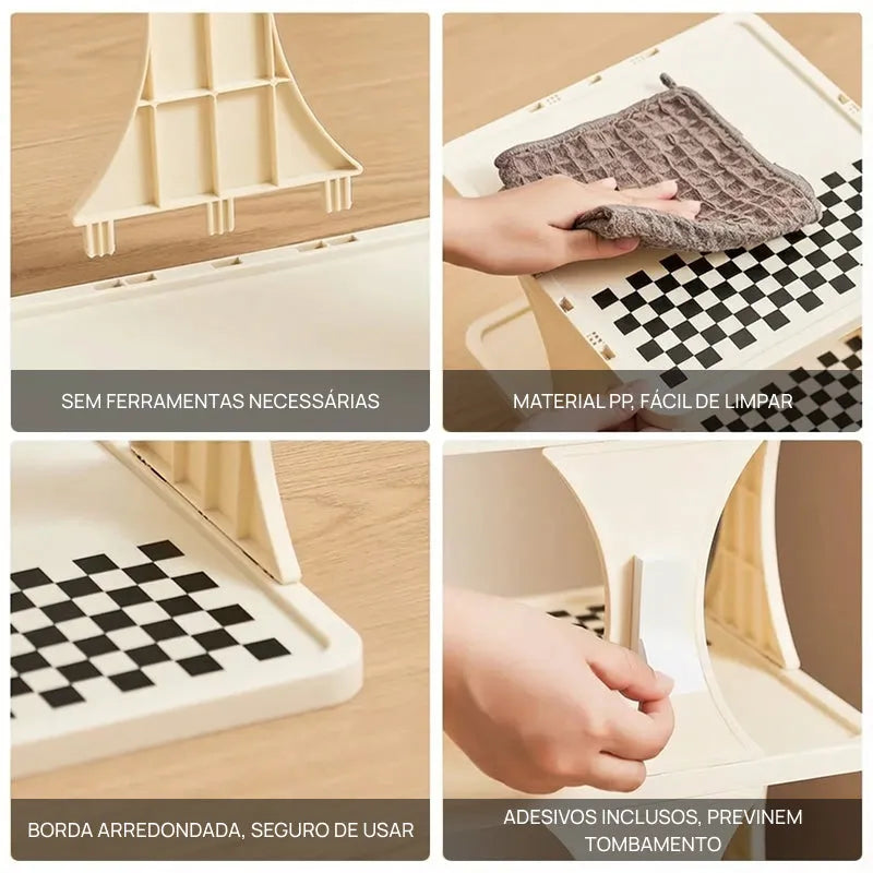 Sapateira Vertical Modular com 6 a 9 Andares, Estrutura Compacta, Moderna, Resistente e Organização Doméstica Eficiente