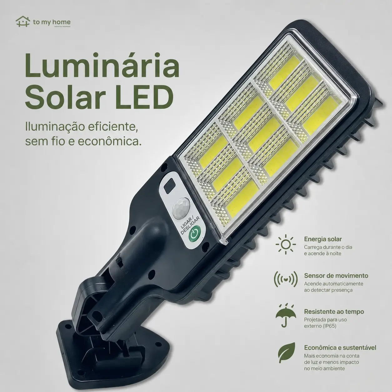 Kit 4 luminárias solares LED para área externa com sensor de presença, controle remoto e 3 modos para quintal e garagem