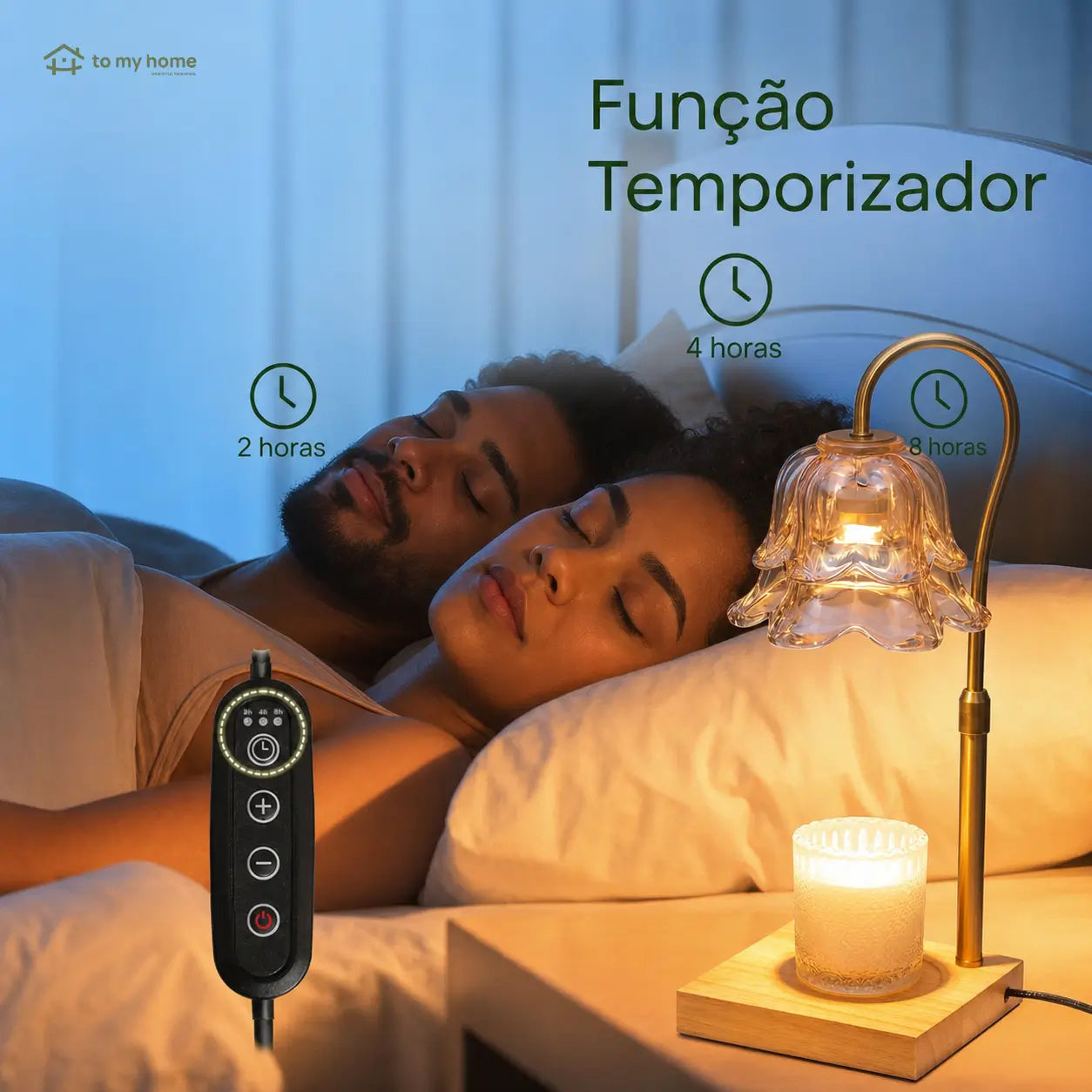 Luminária para derreter vela aromática com design lírio-do-vale, 2 lâmpadas e regulagem de altura para presentear em aniversários, Natal e Dia das Mães