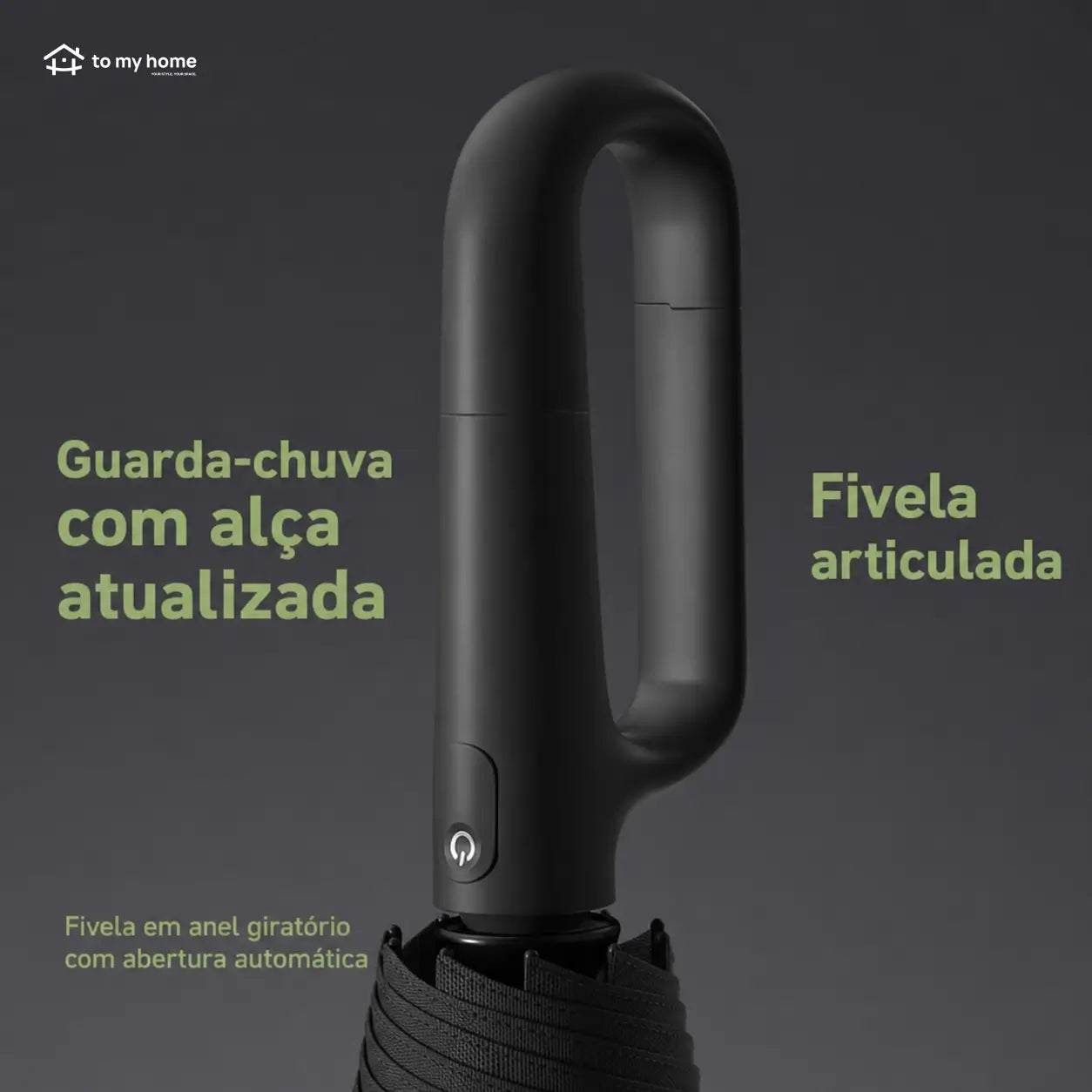 Guarda-chuva dobrável automático com 10 varetas, resistente ao vento e à chuva, com alça para levar na bolsa todos os dias