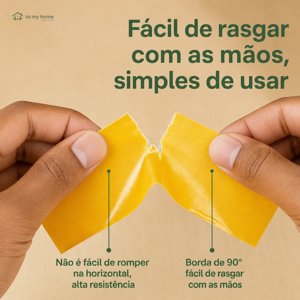 Fita dupla face telada impermeável de alta fixação, removível sem resíduos, para tapetes, quadros, decoração e reparos em casa no uso diário