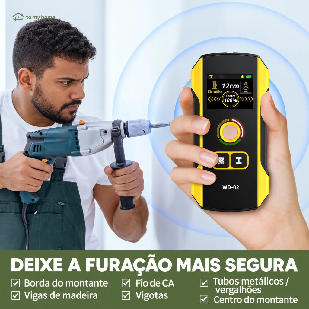 Detector de parede digital com 3 modos de detecção