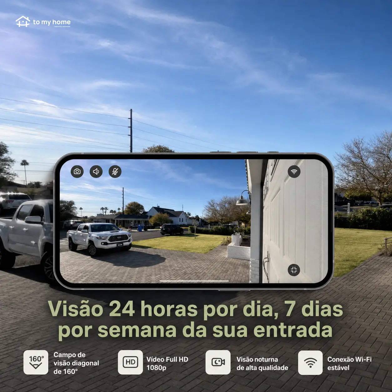 Teclado inteligente para portão de garagem com câmera grande-angular, PINs personalizados e controle remoto pelo app para acesso seguro no dia a dia