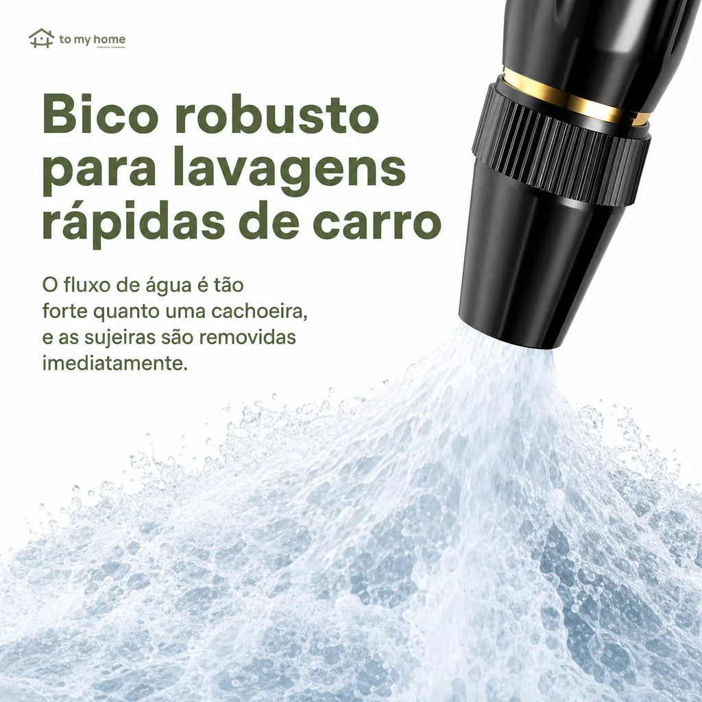 Pistola de água alta pressão com bico ajustável para lavar carro, quintal, plantas e limpeza doméstica com praticidade no dia a dia