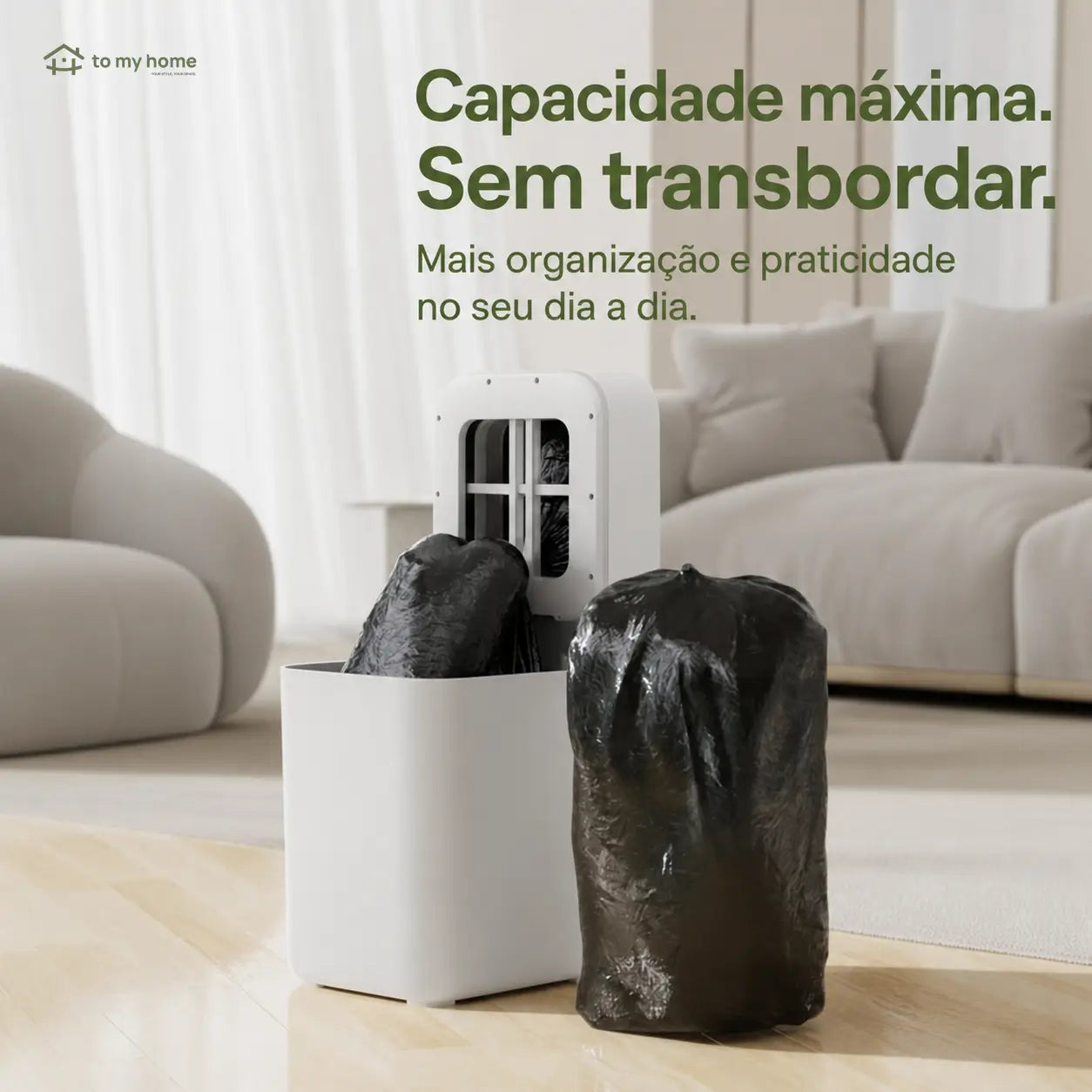 Lixeira automática 13,5 L com sensor infravermelho, vedação térmica e troca de saco para banheiro, cozinha e quarto, uso higiênico diário
