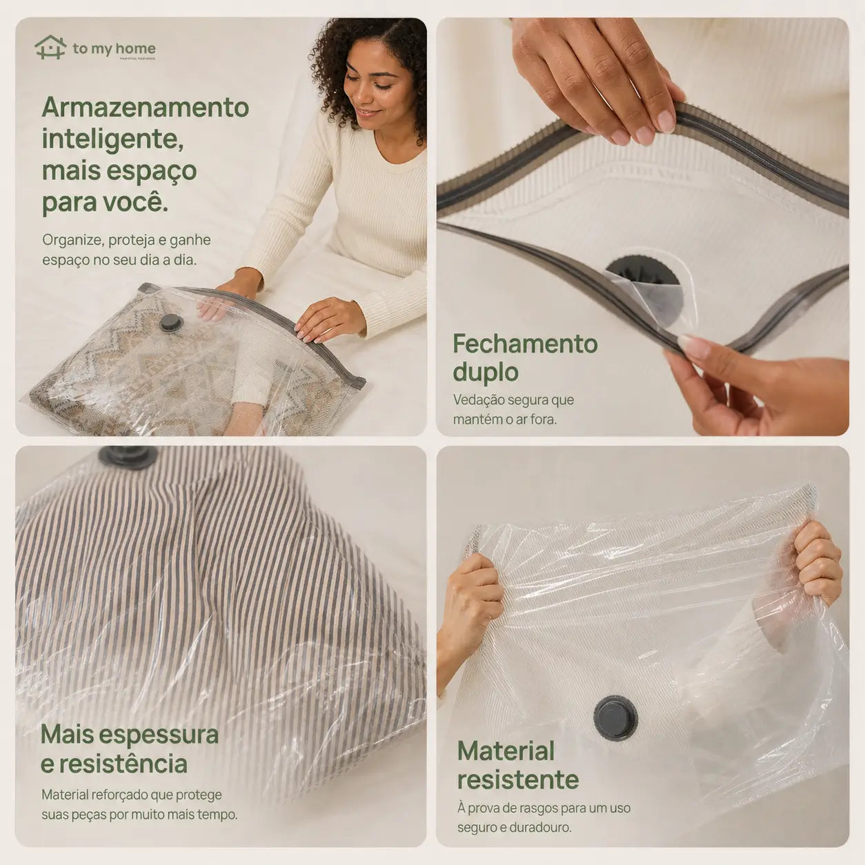 Kit de sacos a vácuo para viagem com bomba USB recarregável, economiza espaço na mala ao organizar roupas e casacos