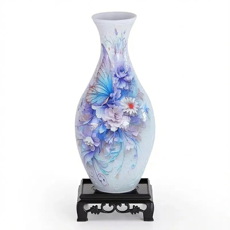 Vaso Decorativo Quebra-Cabeça 3D para Flores, Arranjos Criativos, Design Artístico Moderno e Decoração Sofisticada de Casa