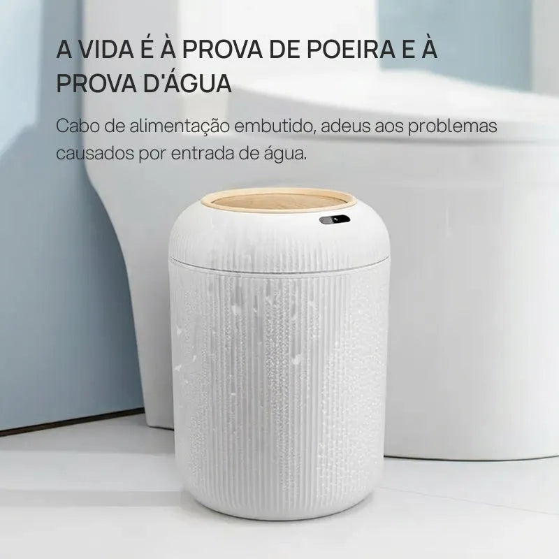 Lixeira Inteligente Automática com Sensor de Movimento, Design Nórdico Moderno, Impermeável e Economia Inteligente de Espaço