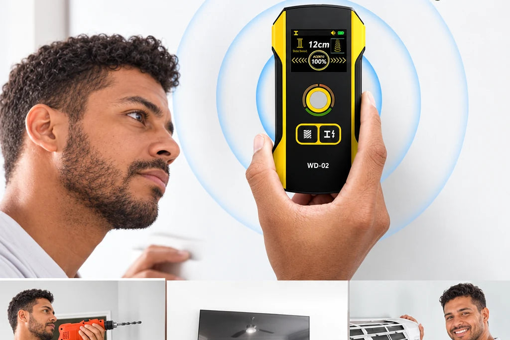 Detector de parede digital com 3 modos de detecção