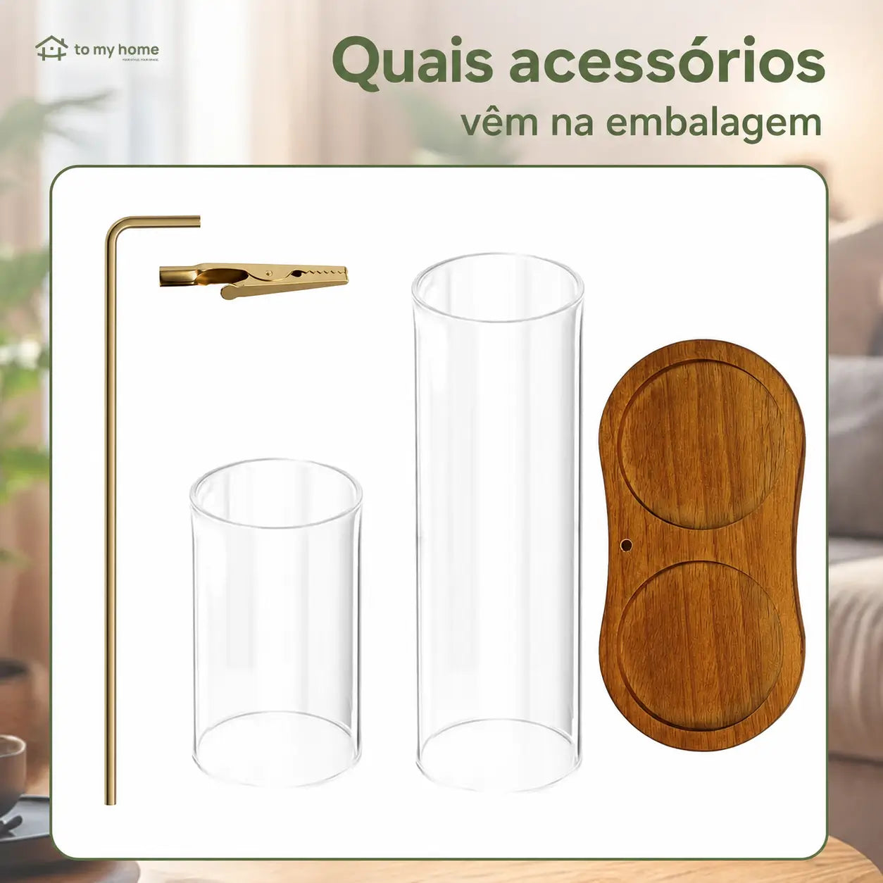 Porta-incenso minimalista com porta-vela, base de madeira resistente e coletor removível para yoga, relaxamento e decoração na sala e quarto