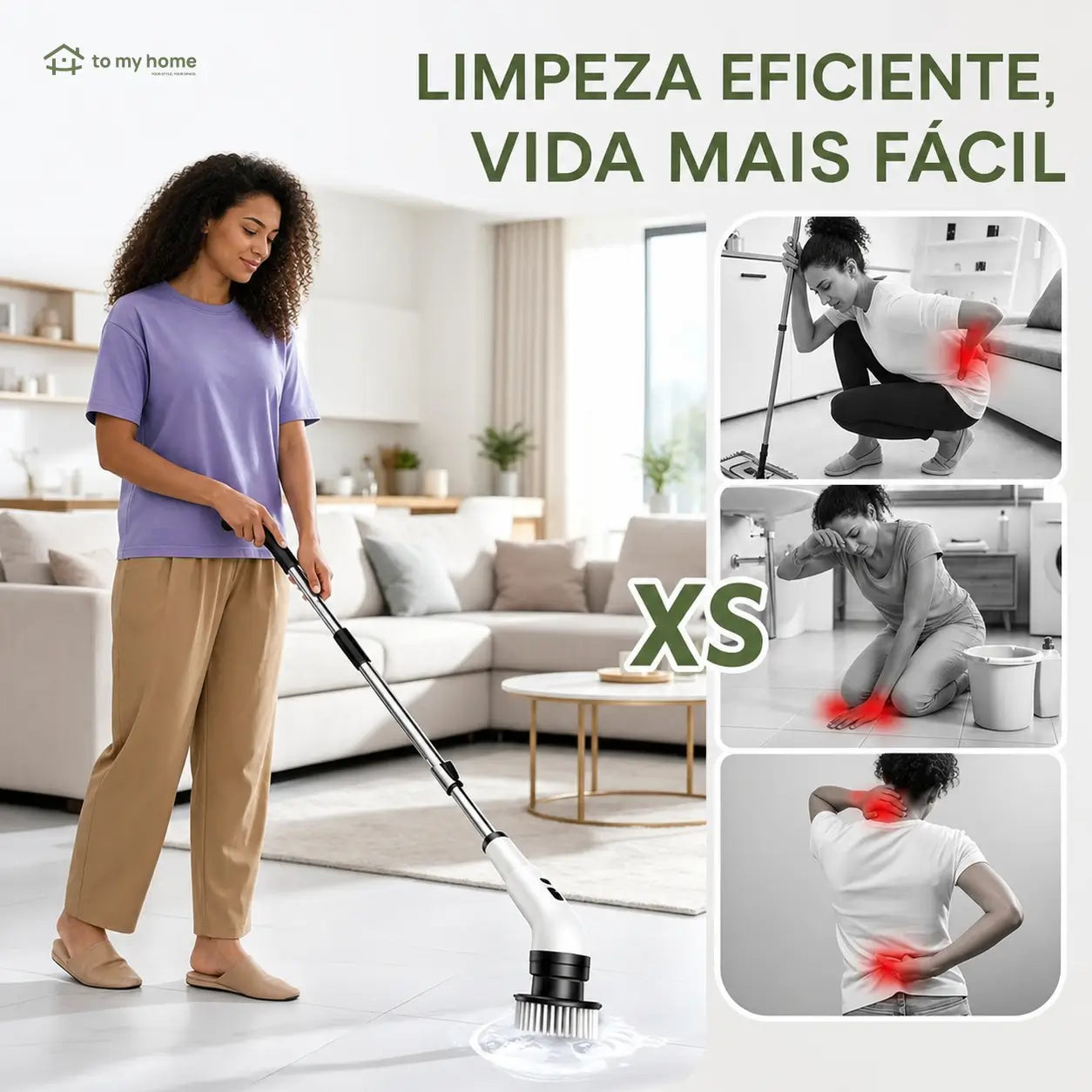 Escova elétrica de limpeza sem fio IPX7 com cabo extensível e 9 cabeças para banheiro, cozinha, pisos e rejuntes do dia a dia
