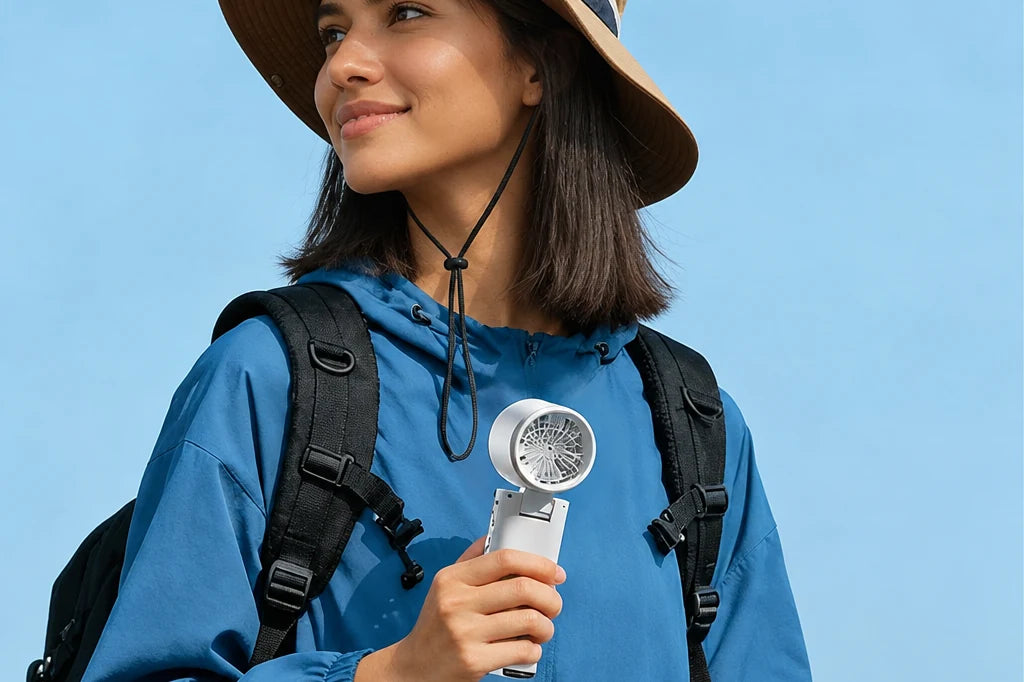 Mini ventilador portátil 7 em 1 com 100 velocidades
