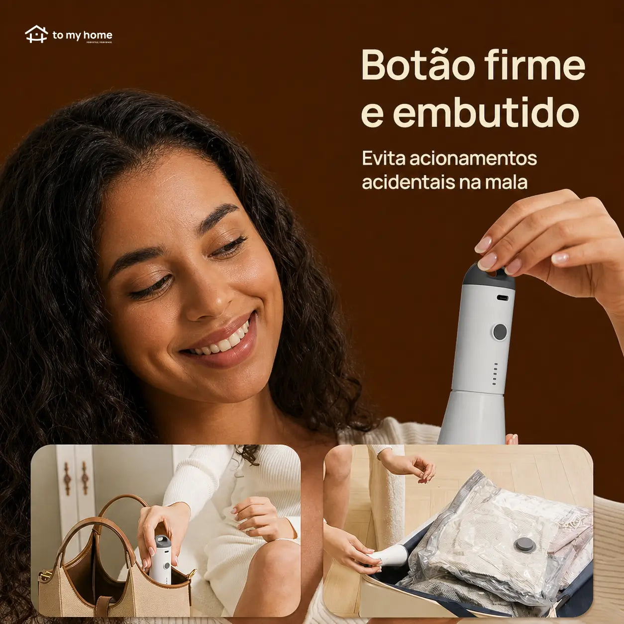 Kit de sacos a vácuo para viagem com bomba USB recarregável, economiza espaço na mala ao organizar roupas e casacos