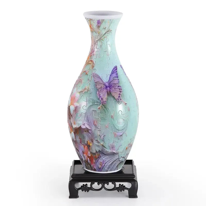Vaso Decorativo Quebra-Cabeça 3D para Flores, Arranjos Criativos, Design Artístico Moderno e Decoração Sofisticada de Casa