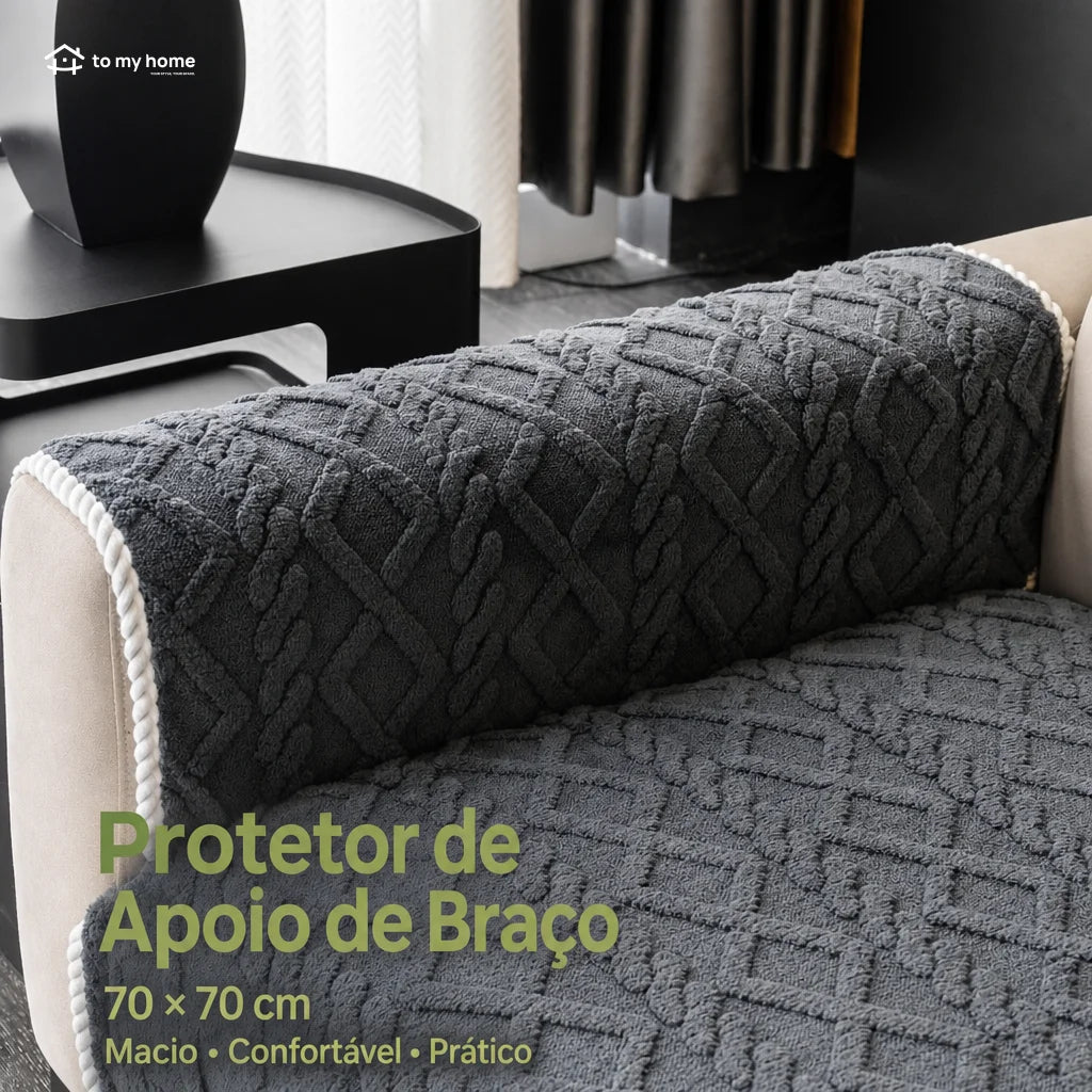 Protetor de sofá em veludo macio antiderrapante com matelassê moderno, capa lavável para sala, quarto e casas com pets