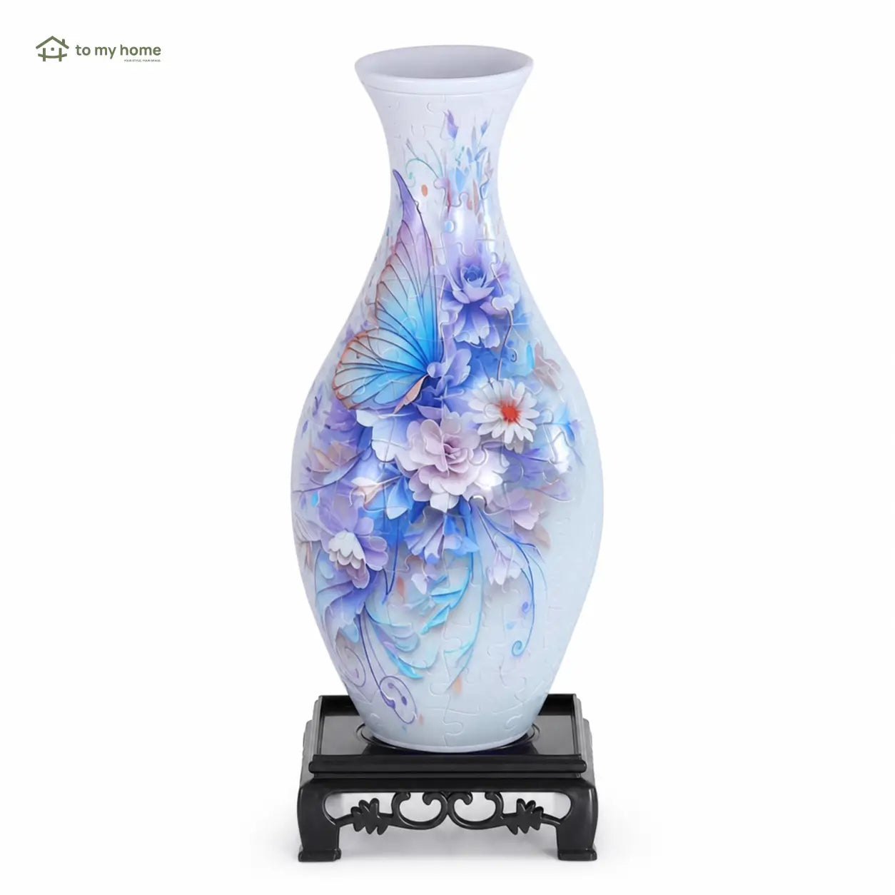 Vaso quebra-cabeça 3D com 160 peças e copo removível para flores, decoração de mesa e presente criativo adulto para momentos em família
