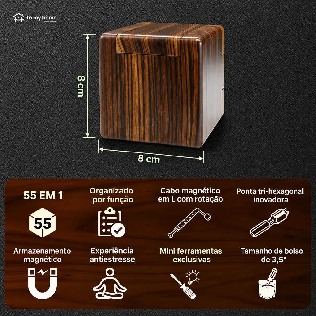 Kit de chaves de precisão 55 em 1 com estojo magnético