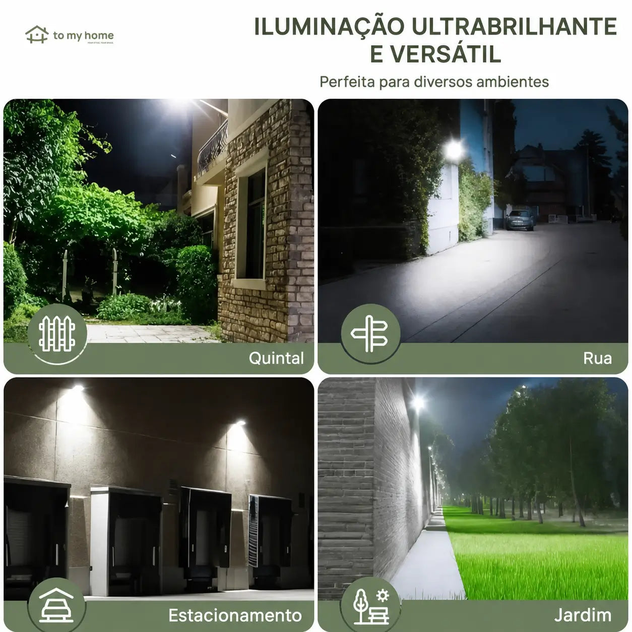 Kit 4 luminárias solares LED para área externa com sensor de presença, controle remoto e 3 modos para quintal e garagem