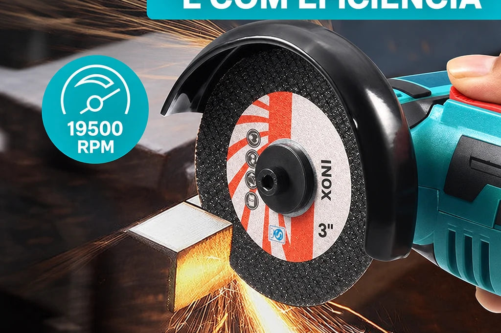 Mini esmerilhadeira sem fio 12V com motor sem escovas