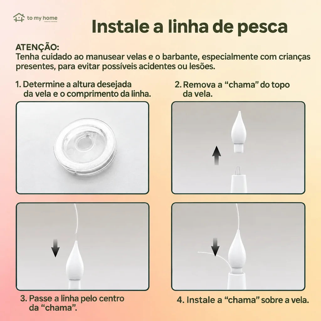 Velas flutuantes LED sem chama com controle em varinha