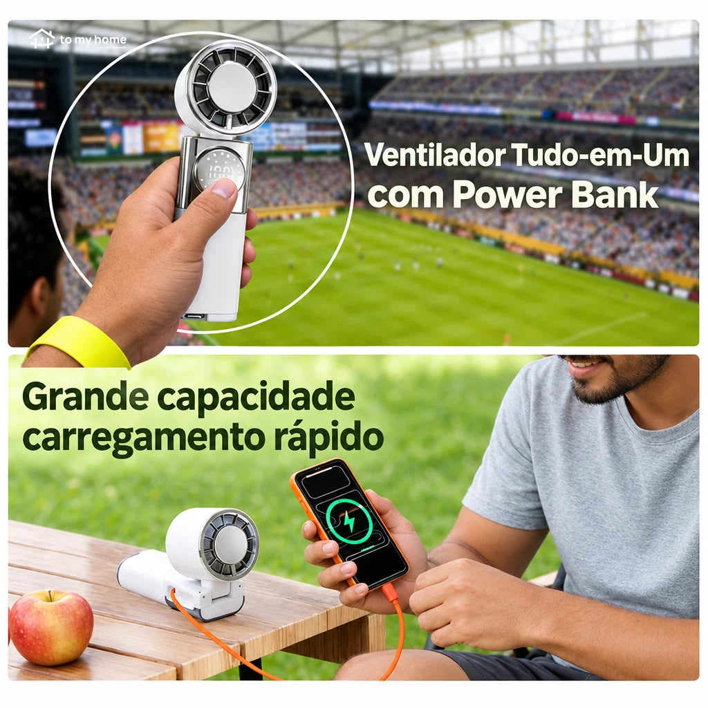 Mini ventilador portátil 7 em 1 com 100 velocidades