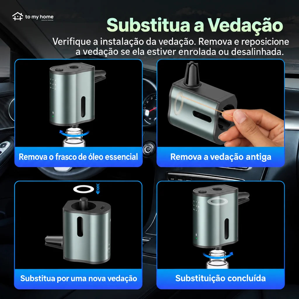 Aromatizador de carro sem água com 3 frascos de 10 ml