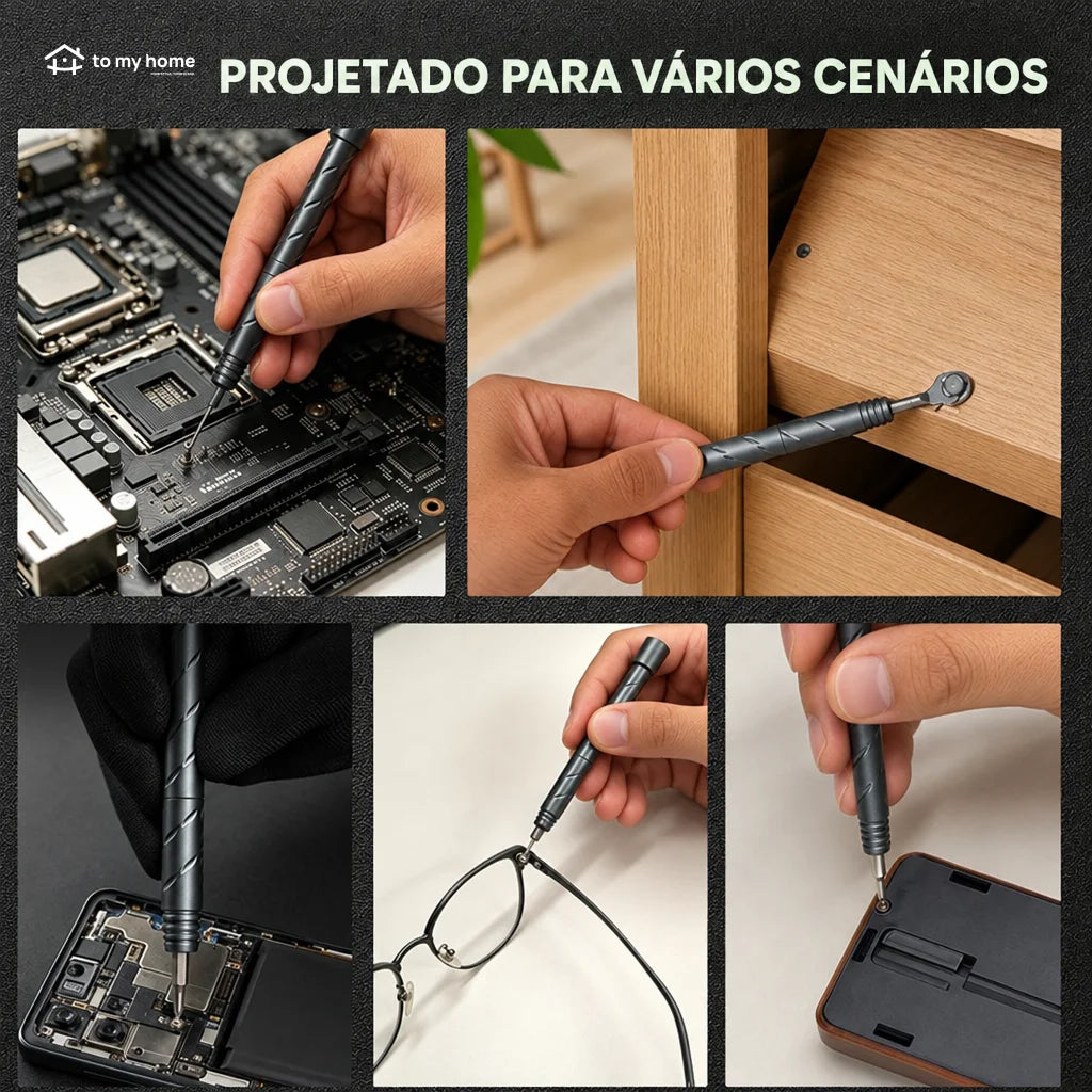 Kit de chaves de precisão 55 em 1 com estojo magnético