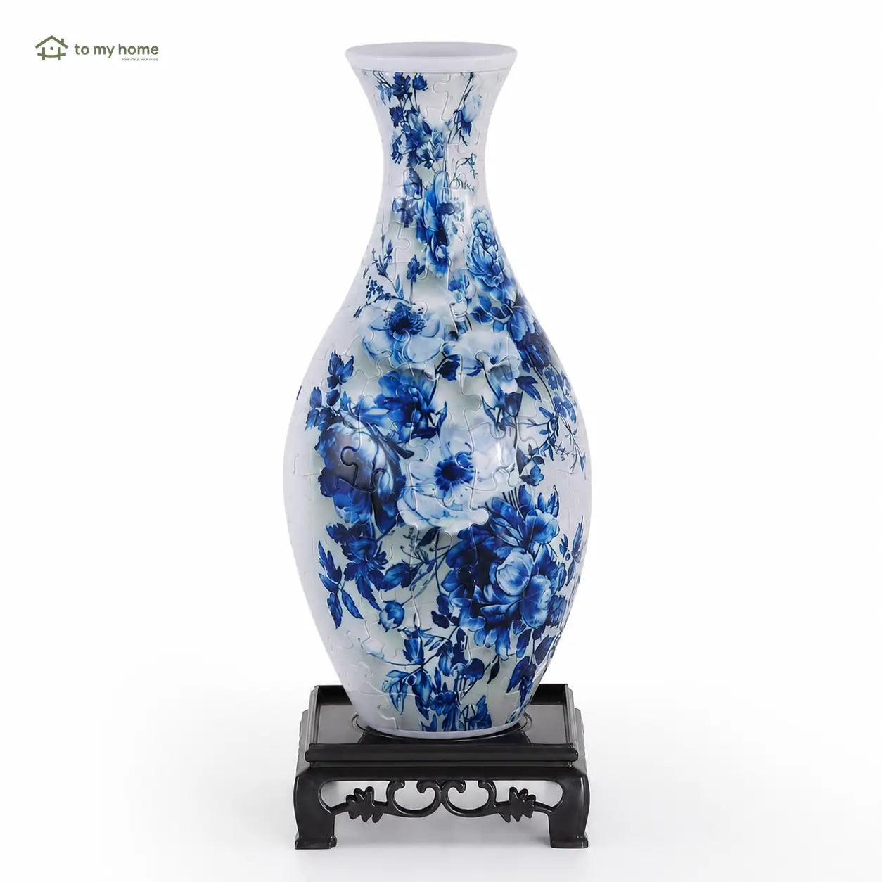 Vaso quebra-cabeça 3D com 160 peças e copo removível para flores, decoração de mesa e presente criativo adulto para momentos em família